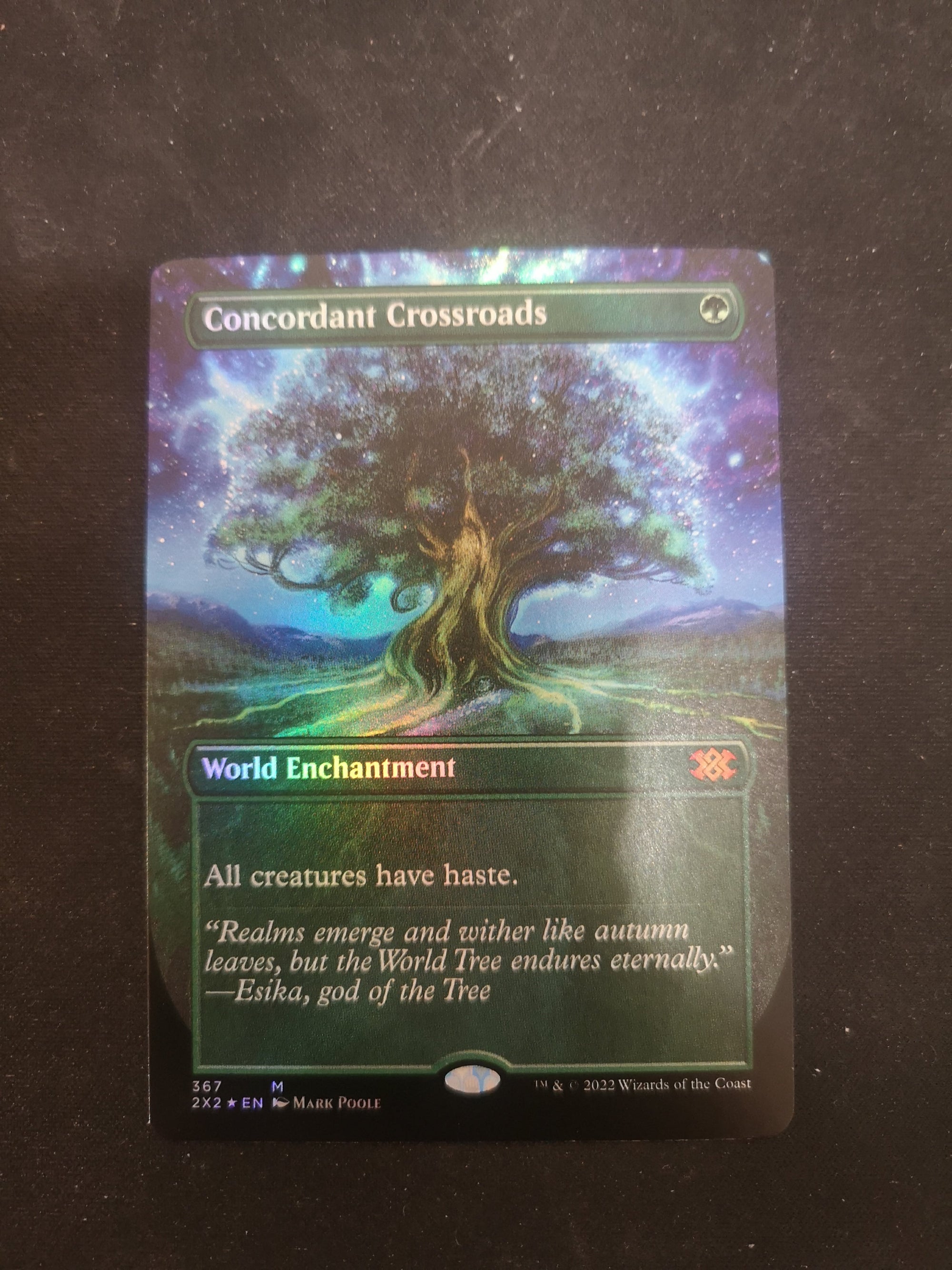 Concordant Crossroads borderless foil 367 2X2 NM