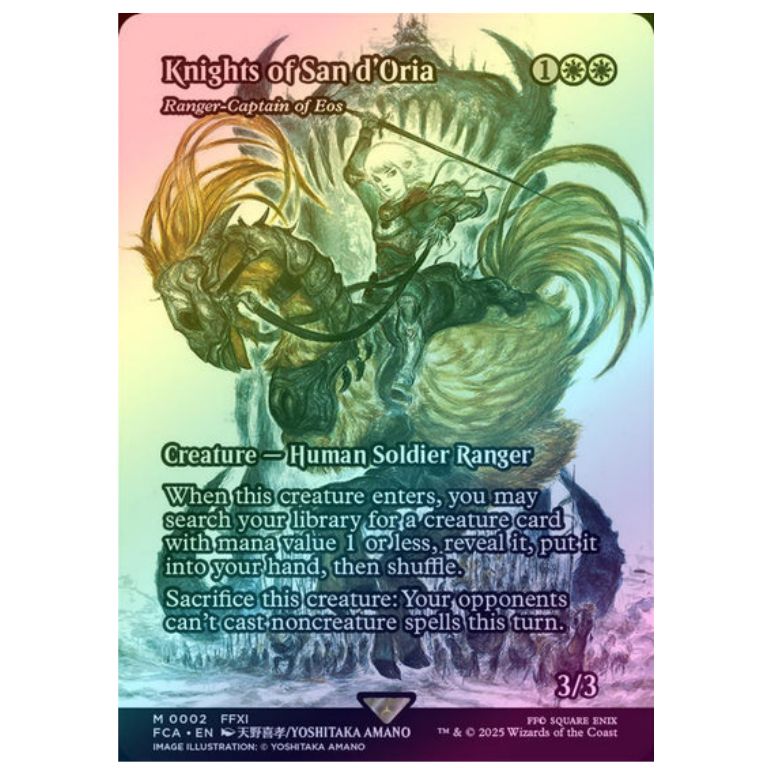Knights of San d'Oria // Ranger-Captain of Eos - Borderless foil FCA NM